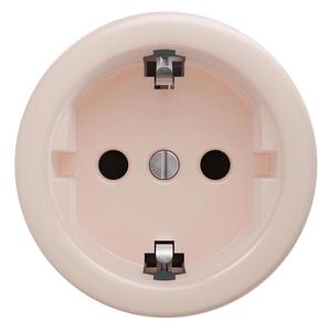 Reblig - Retro zásuvka domovní bez rámečku SCHUKO 230V/16A starorůžová