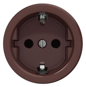 Reblig - Retro zásuvka domovní bez rámečku SCHUKO 230V/16A hnědá