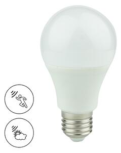 LED žárovka E27 teplá 3000k 9w 820 lm pohybový senzor a senzor soumraku