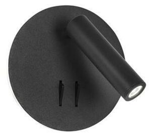 NOVA LUCE bodové svítidlo PENOR černá ocel a hliník akryl vypínač na těle LED Cree 9W 230V 3000K IP20 9081222
