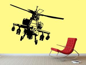 Vrtulník Apache - Samolepka na zeď - 100x67cm