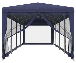 Party stan s 10 síťovanými bočnicemi modrý 3 x 12 m HDPE