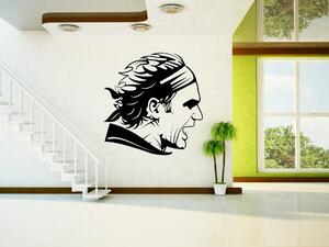 Roger Federer - Samolepka na zeď - 50x49cm