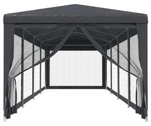 Party stan s 10 síťovanými bočnicemi antracitový 3 x 12 m HDPE