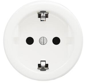 Reblig - Retro zásuvka domovní bez rámečku SCHUKO 230V/16A sněhově bílá