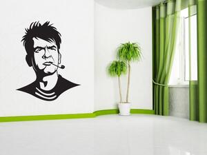 Charlie Sheen - Samolepka na zeď - 50x41cm