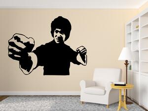 Bruce Lee - samolepka na zeď - 100x75cm