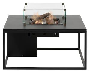 Stůl s plynovým ohništěm COSI- typ Cosiloft 100 černý rám / černá deska Exteriér | Ohniště