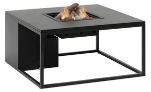 Stůl s plynovým ohništěm COSI- typ Cosiloft 100 černý rám / černá deska Exteriér | Ohniště