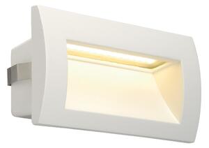 SLV 233621 Downunder Out LED M, bílé zápustné svítidlo do stěny, 3,3W LED, 3000K, 14x7cm, IP55