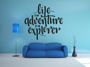 Life is an adventure - samolepka na zeď - 75x71cm