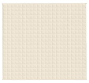 Zátěžová deka světle krémová 200 x 220 cm 9 kg textil