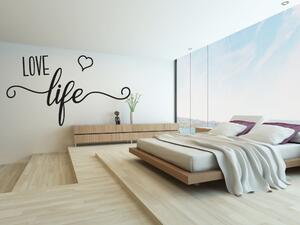 Love Is Life - Samolepka na zeď - 100x57cm