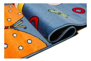 Dětský kusový koberec Motýlci modrý 300x400cm