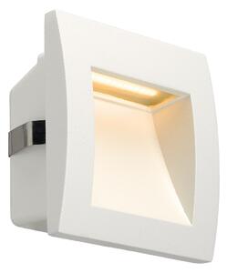SLV 233601 Downunder Out LED S, bílé zápustné svítidlo do stěny, 1,7W LED, 3000K, 9x9cm, IP55