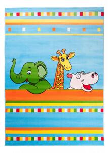 Dětský kusový koberec Žirafka modrý 80x150cm