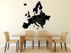 Mapa evropy - Samolepka na zeď - 100x96cm