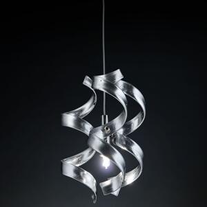 Metallux 206.501.15 Astro Silver, stříbrné designové závěsné svítidlo v průměru 20cm, 1x40W, stříbrné sklo,chrom