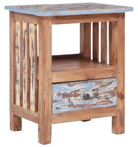 Noční stolek Ashby - masivní recyklované dřevo | 41x30x50 cm