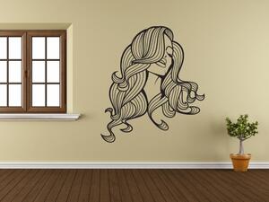 Královna vlasů - Samolepka na zeď - 50x45cm