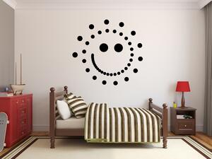 Kruhový smile - Samolepka na zeď - 54x50cm