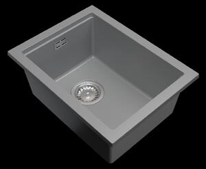 Gamma Decor 3850, 1-komorový granitový dřez 380x500x207 mm, šedá, GMA-ZLE000163