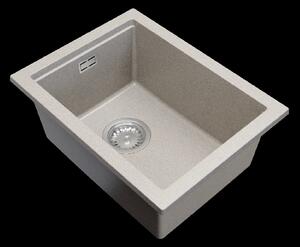 Gamma Decor 3850, 1-komorový granitový dřez 380x500x207 mm, béžová, GMA-ZLE000157
