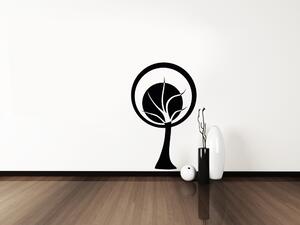 Abstraktní kruhový strom - Samolepka na zeď - 50x30cm