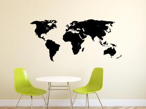 Mapa světa - Samolepka na zeď - 109x50cm