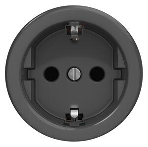 Reblig - Retro zásuvka domovní bez rámečku SCHUKO 230V/16A antracit
