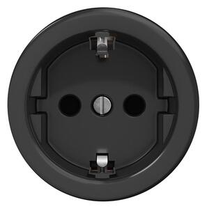 Reblig - Retro zásuvka domovní bez rámečku SCHUKO 230V/16A černá