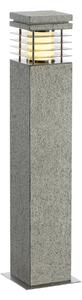SLV 231411 Arrock Granite 70, venkovní sloupek z žuly sůl/pepř, 1x15W, výška 70cm, IP44