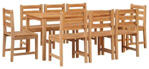 9dílný zahradní jídelní set masivní teakové dřevo