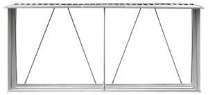Zahradní kůlna na dříví pozinkovaná ocel 330x84x152 cm zelená