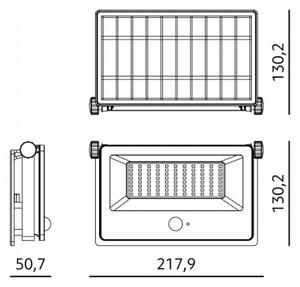 LED Solární reflektor se sen. NCS G2 LED/30W/3,7V 3000/4000/6500K IP54 5200 mAh