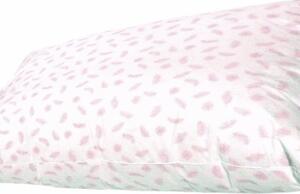 Peřina super duchna 140x200 cm bílá s růžovými peříčky