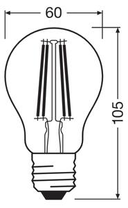 LED Žárovka se senzorem soumraku CLASSIC FILAMENT A60 E27/7,3W/230V 2700K -Osram