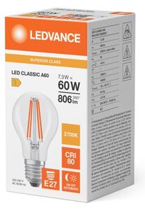 LED Žárovka se senzorem soumraku CLASSIC FILAMENT A60 E27/7,3W/230V 2700K -Osram