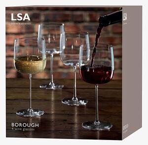 Sklenice na víno Borough, 380 ml, čirá, set 4 ks - LSA International