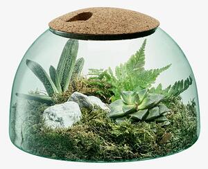 Skleněná dekorace Canopy, výška 16.5 cm, čirá/korek - LSA International