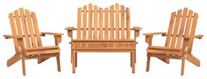 4dílná sada zahradního nábytku Adirondack masivní akácie