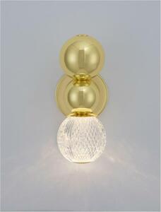 NOVA LUCE nástěnné svítidlo BRILLE zlatý hliník a sklo LED 4W 230V 3200K IP20 9522040