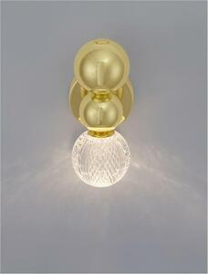 NOVA LUCE nástěnné svítidlo BRILLE zlatý hliník a sklo LED 4W 230V 3200K IP20 9522040