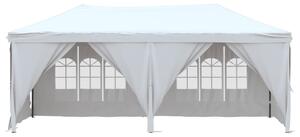 Skládací party stan s bočními stěnami bílý 3 x 6 m