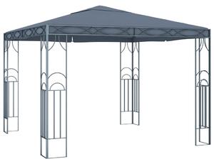 Altán se světelnými LED řetězy 300 x 300 cm antracitový