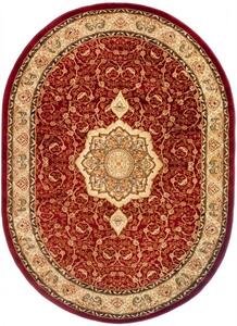 Kusový koberec klasický vzor 2 bordó ovál 250x350cm