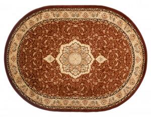 Kusový koberec klasický vzor 2 hnědý ovál 60x100cm