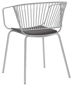 Kov Jídelní židle Sada 2 ks Stříbrná RIGBY