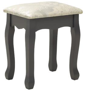Toaletní stolek Hattes se stoličkou - pavlovnia - 50x59x136 cm | šedý