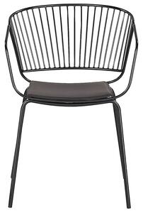 Sada 2 kovových židlí černá RIGBY